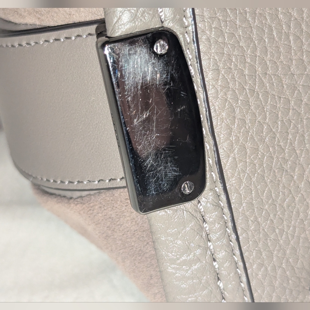 COACH SWAGGER PATCHWORK CARRYALL MULTI-COLOR SATCHEL BAG GRAY EUC - Picture 11 of 11